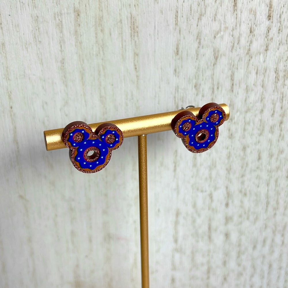 Mickey Blue Donut earrings